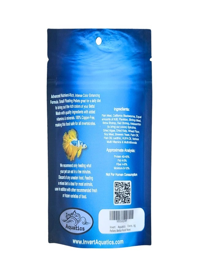 Invert Aquatics Extreme Color Betta Bits - Ultra-Color Enhancing Floating Pellets Betta Food - Image 2